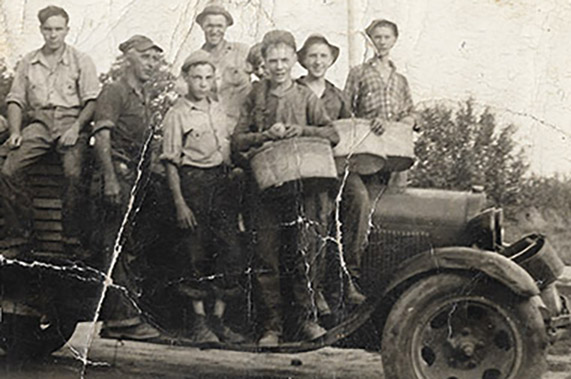 The Balgoyen family farm in the early days